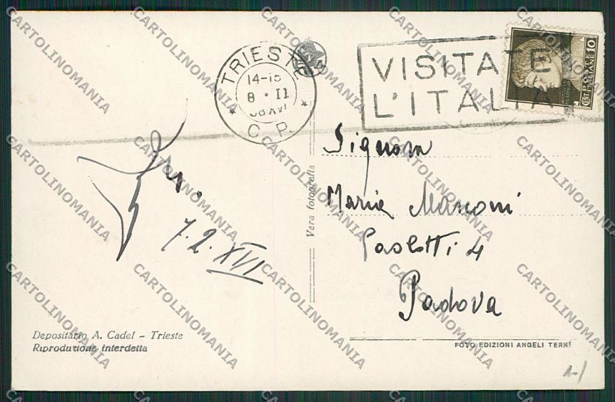 Trieste Città Foto cartolina ZC0490 – retro