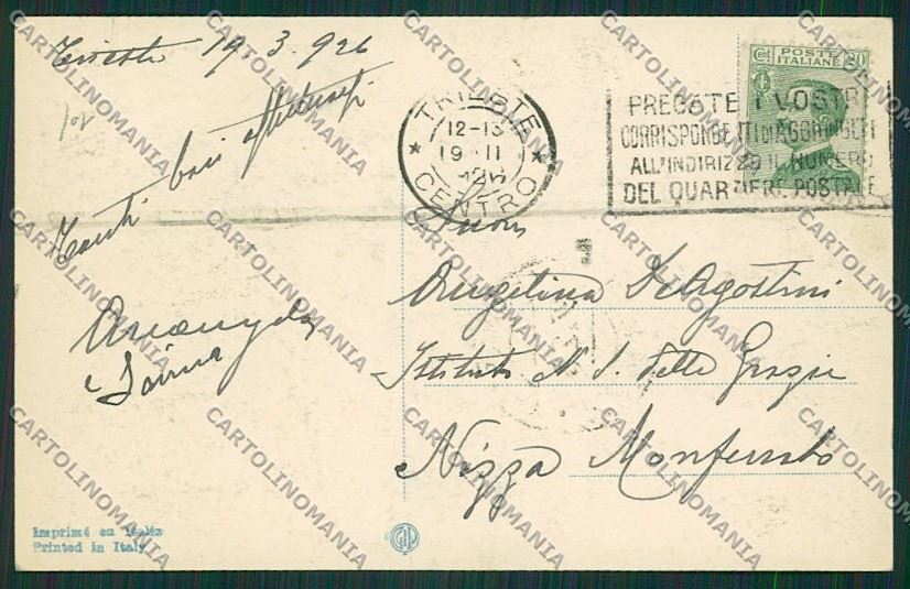 Trieste Città Palazzo della Prefettura Foto cartolina ZC0520 – retro