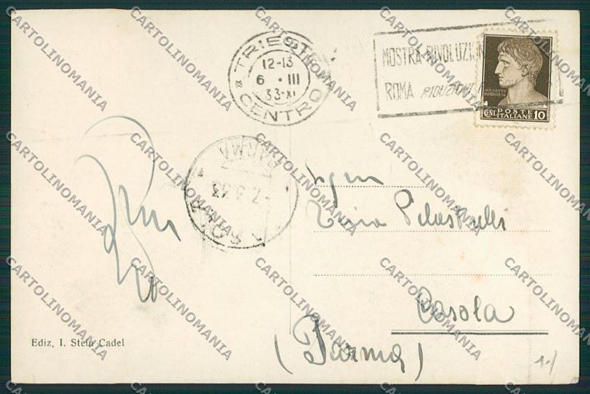 Trieste Città Monumento Guglielmo Oberdan Foto cartolina ZC0528 – retro