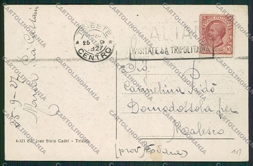 Trieste Città Palazzo delle Poste e Telegrafi cartolina ZC0570 – retro