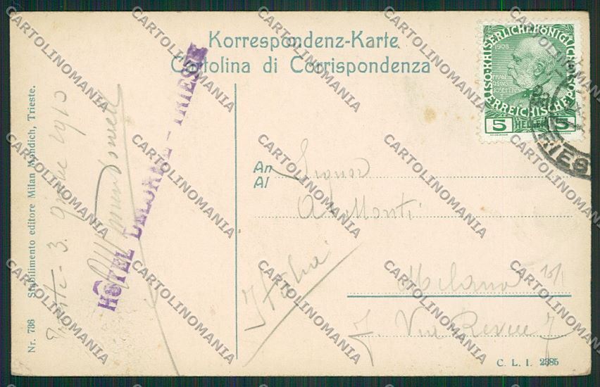 Trieste Città cartolina ZC0608 – retro