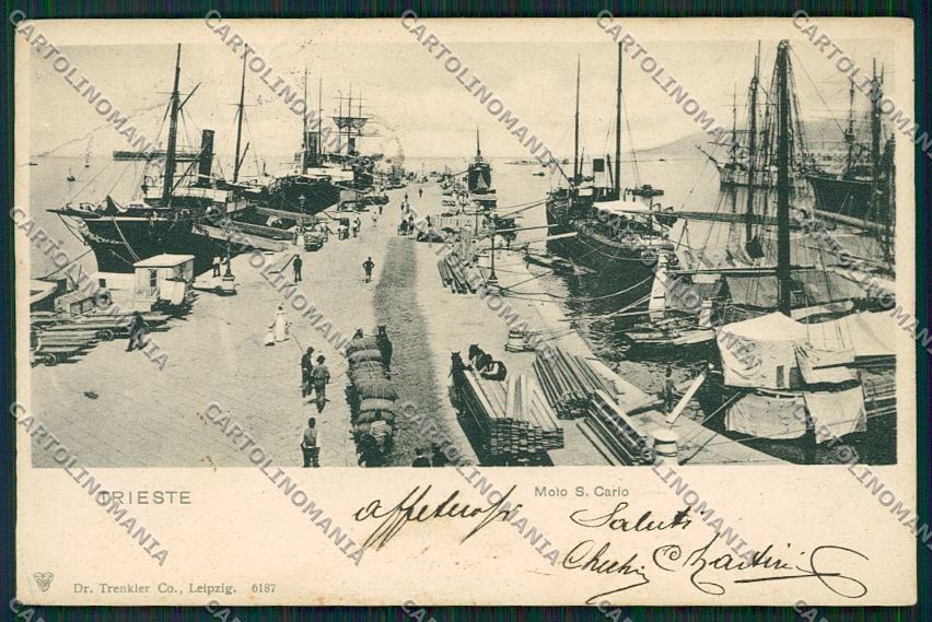 Trieste Città Veliero PIEGA cartolina ZC0618 – fronte