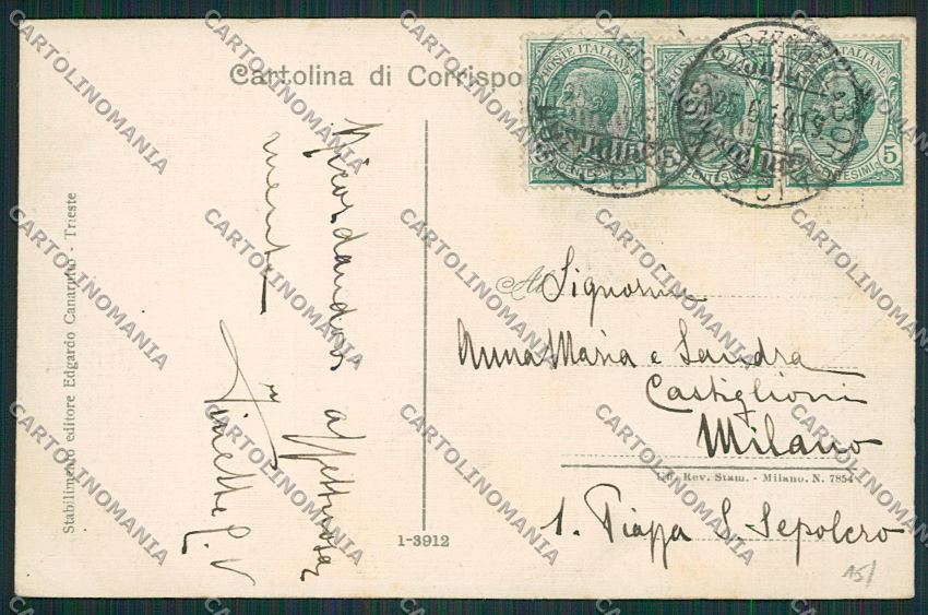Trieste Città Veliero cartolina ZC0629 – retro