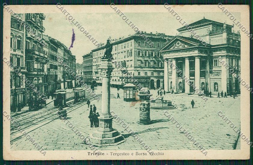 Trieste Città Tergesteo e Borsa Vecchia cartolina ZC0631 – fronte