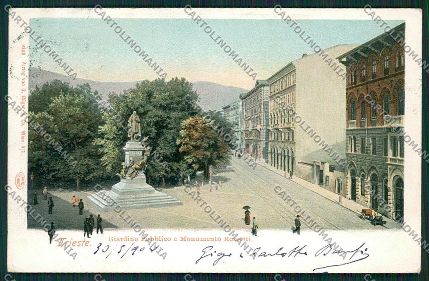 Trieste Città Monumento Domenico Rossetti cartolina ZC0632 – fronte