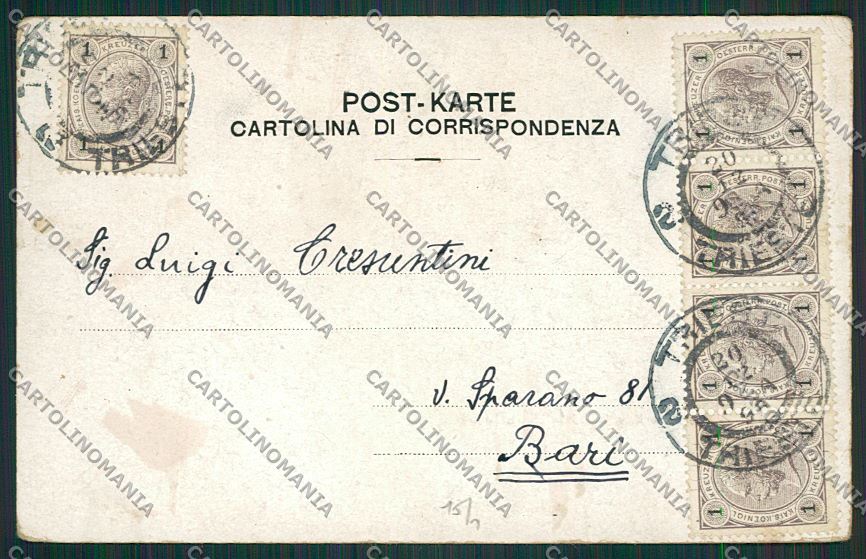 Trieste Città Veliero cartolina ZC0638 – retro