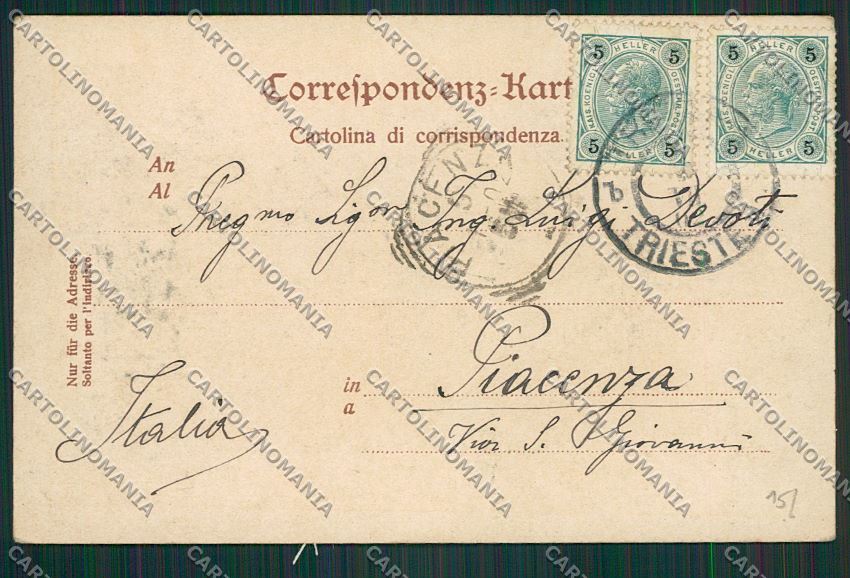 Trieste Città Veliero cartolina ZC0639 – retro
