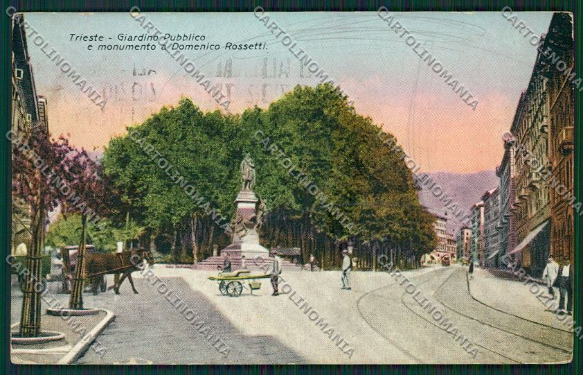 Trieste Città Monumento Domenico Rossetti cartolina ZC0640 – fronte