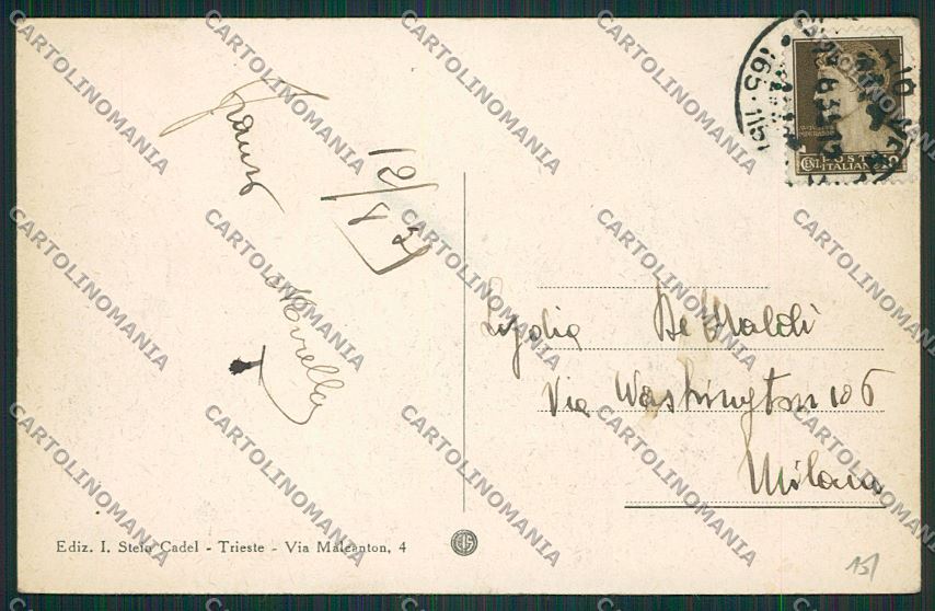 Trieste Città Palazzo di Giustizia cartolina ZC0661 – retro
