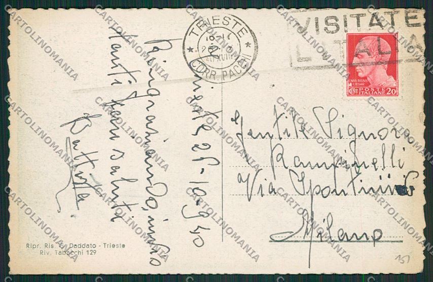 Trieste Città Stazione Centrale cartolina ZC0665 – retro