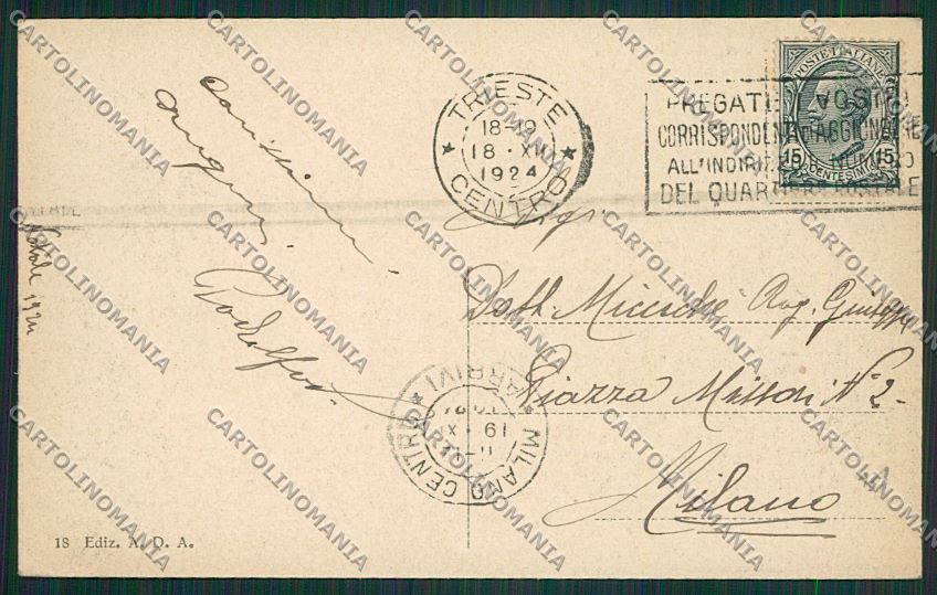 Trieste Città cartolina ZC0699 – retro