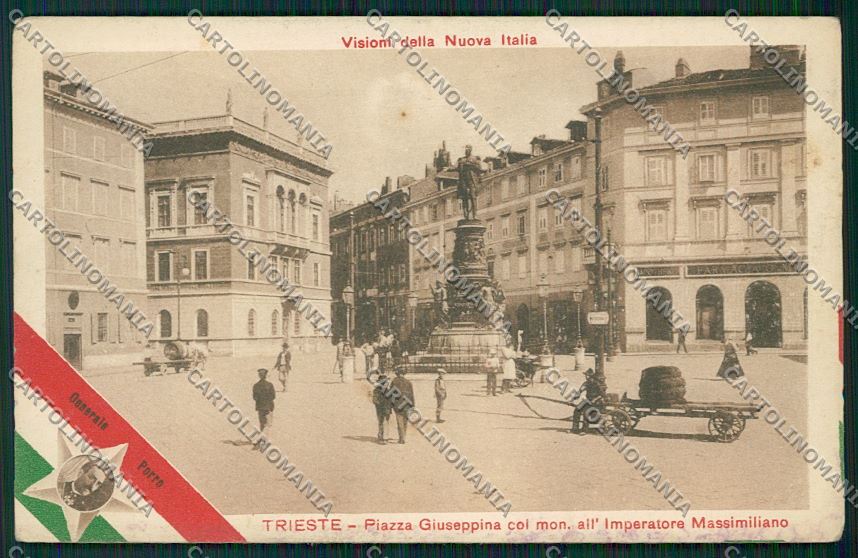 Trieste Città Monumento Imperatore Massimiliano cartolina ZC0702 – fronte