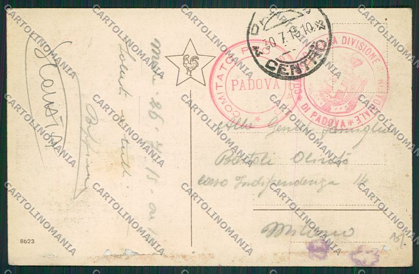 Trieste Città SCOLLATA cartolina ZC0704 – retro