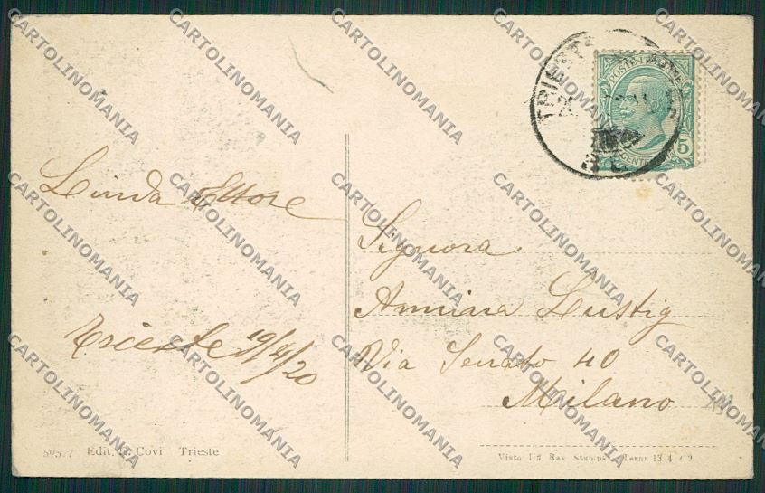 Trieste Città Palazzo della Prefettura FORO cartolina ZC0725 – retro