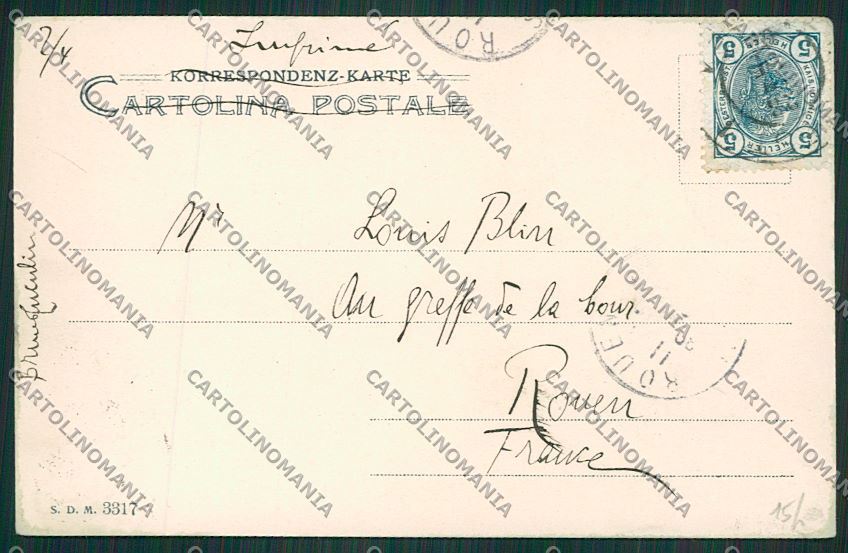 Trieste Città Palazzo della Luogotenenza cartolina ZC0730 – retro