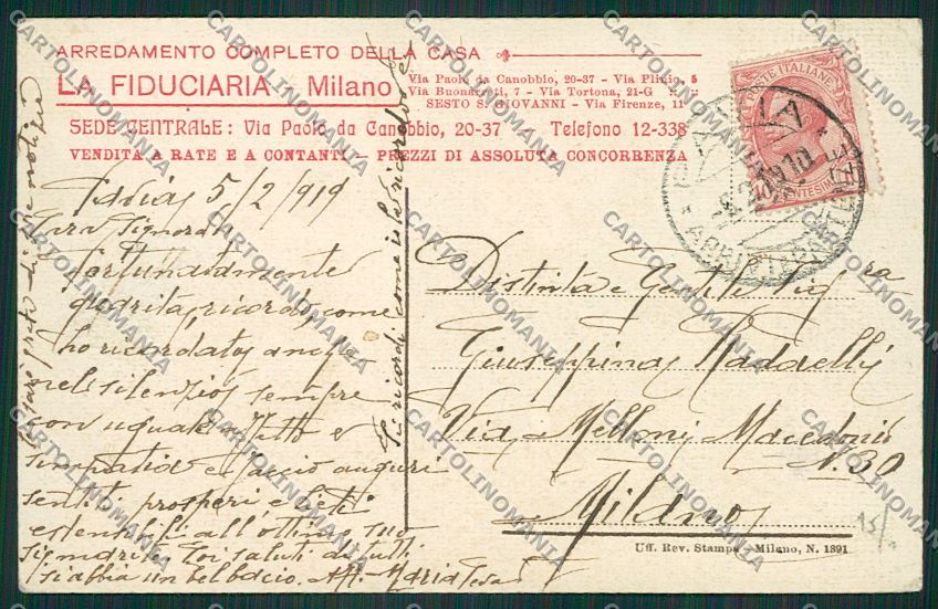 Trieste Città cartolina ZC0744 – retro