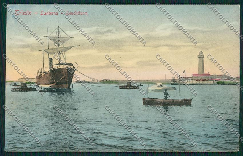 Trieste Città Lanterna Veliero cartolina ZC0758 – fronte
