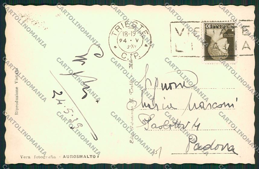 Trieste Città Foto cartolina ZC0794 – retro