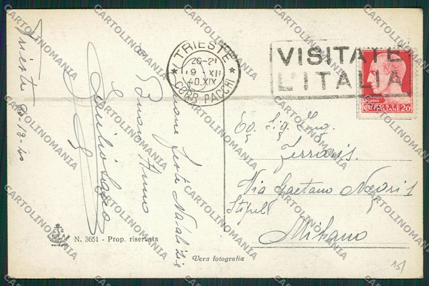 Trieste Città Cella Guglielmo Oberdan Foto cartolina ZC0807 – retro
