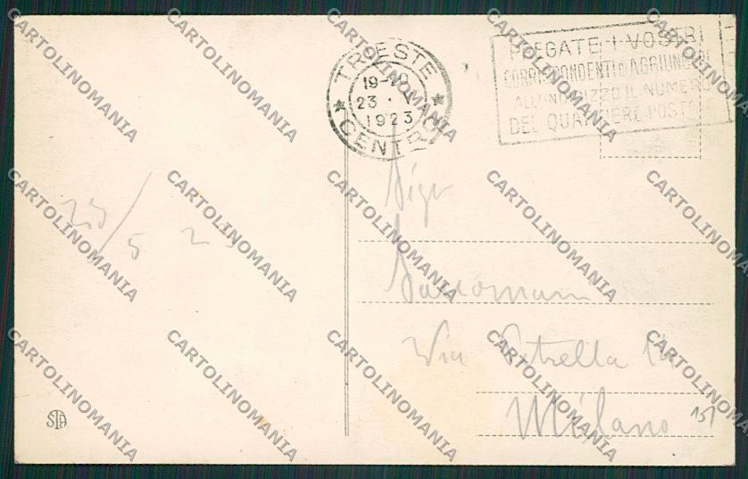 Trieste Città Foto cartolina ZC0814 – retro