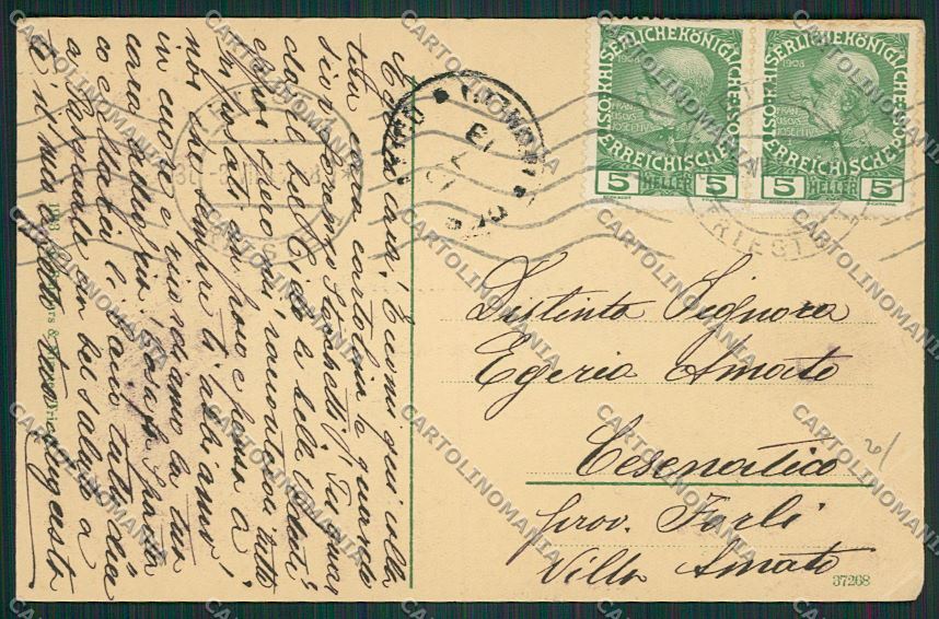 Trieste Città Palazzo del Lloyd PIEGHINA cartolina ZC0852 – retro