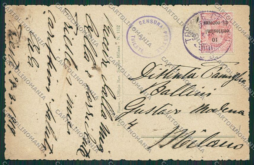 Trieste Città MACCHIE cartolina ZC0879 – retro