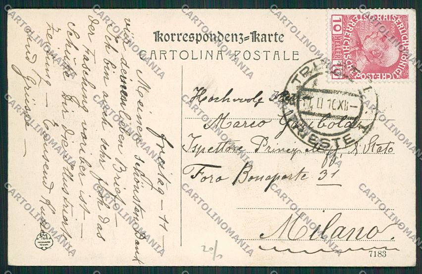 Trieste Città cartolina ZC0883 – retro