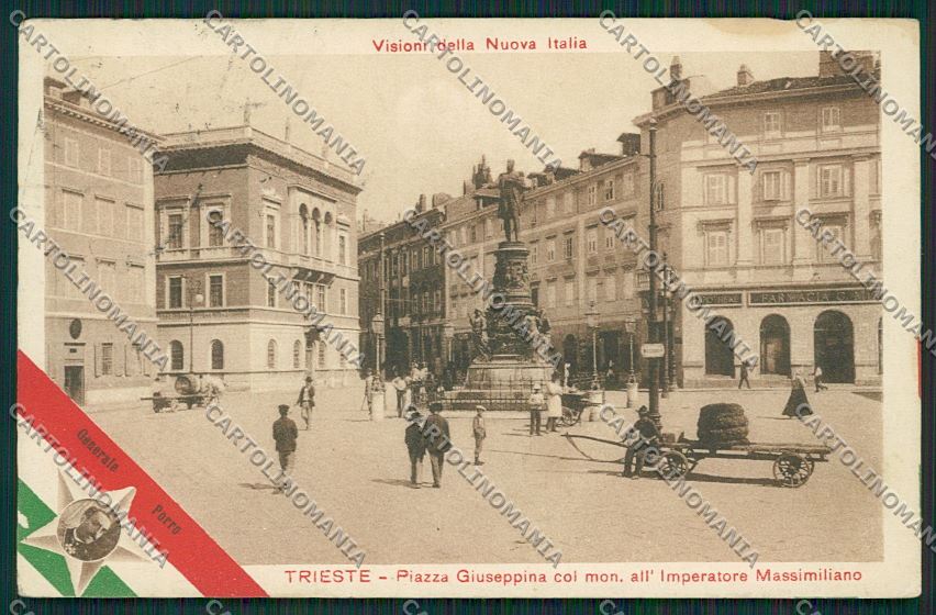 Trieste Città Monumento Imperatore Massimiliano cartolina ZC0885 – fronte