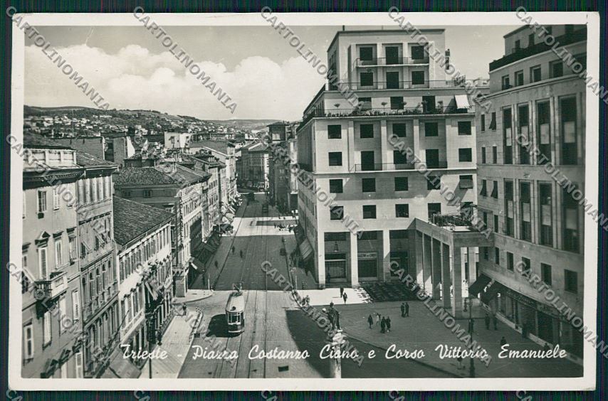 Trieste Città Tram Foto cartolina ZC0912 – fronte