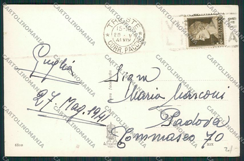 Trieste Città Tram Foto cartolina ZC0912 – retro