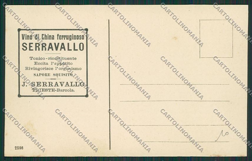Trieste Vino China Ferruginoso Serravallo Pubblicitaria Roma cartolina ZC0933 – retro