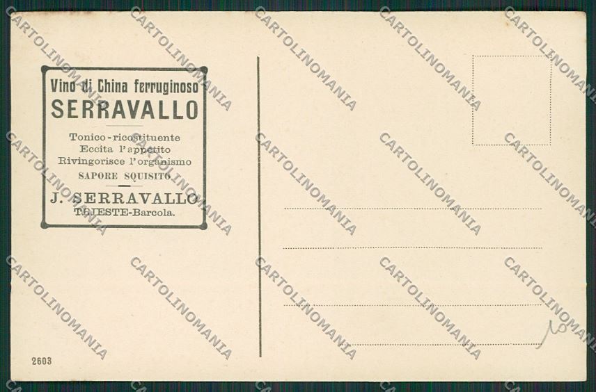 Trieste Vino China Ferruginoso Serravallo Pubblicitaria Roma cartolina ZC0939 – retro