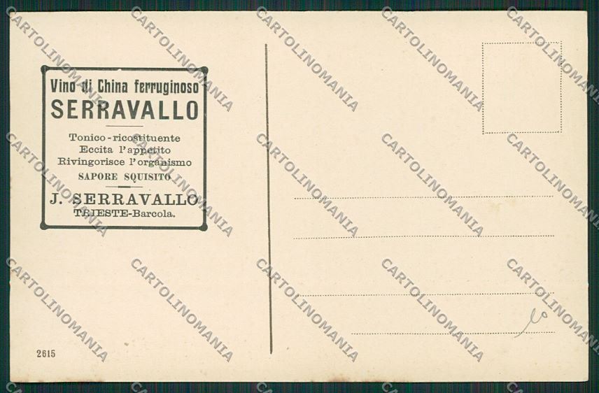 Trieste Vino China Ferruginoso Serravallo Pubblicitaria Roma cartolina ZC0940 – retro