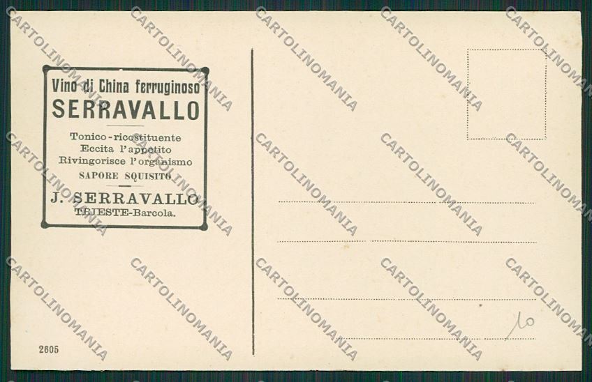 Trieste Vino China Ferruginoso Serravallo Pubblicitaria Roma cartolina ZC0941 – retro