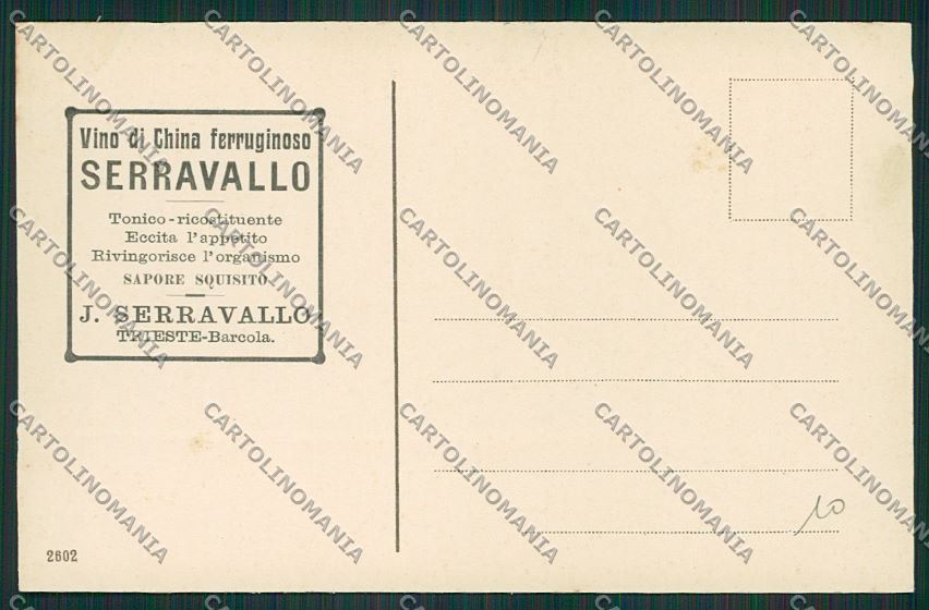 Trieste Vino China Ferruginoso Serravallo Pubblicitaria Roma cartolina ZC0942 – retro
