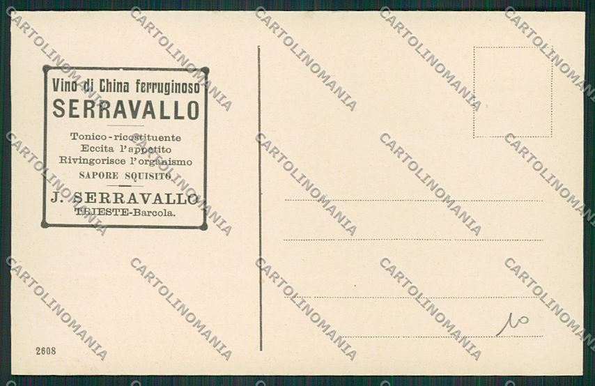 Trieste Vino China Ferruginoso Serravallo Pubblicitaria Roma cartolina ZC0943 – retro