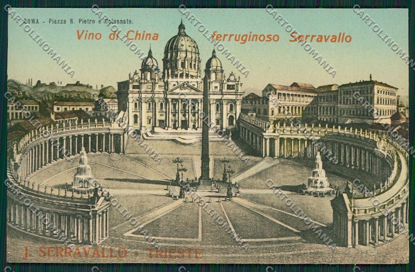 Trieste Vino China Ferruginoso Serravallo Pubblicitaria Roma cartolina ZC0945 – fronte