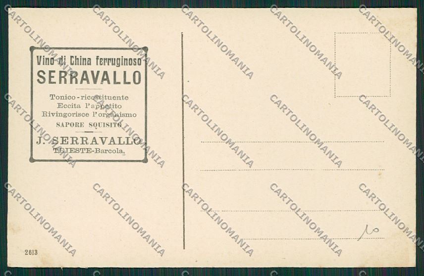 Trieste Vino China Ferruginoso Serravallo Pubblicitaria Roma cartolina ZC0945 – retro