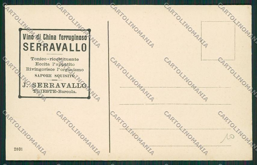 Trieste Vino China Ferruginoso Serravallo Pubblicitaria Roma cartolina ZC0948 – retro