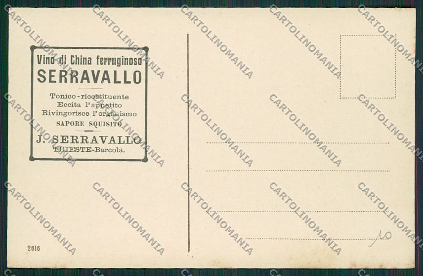 Trieste Vino China Ferruginoso Serravallo Pubblicitaria Roma cartolina ZC0949 – retro