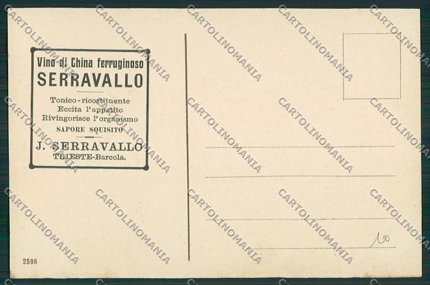 Trieste Vino China Ferruginoso Serravallo Pubblicitaria Roma cartolina ZC0950 – retro