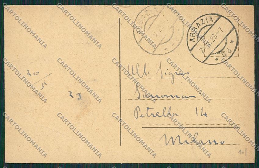 Croazia Abbazia PIEGA cartolina ZC0979 – retro
