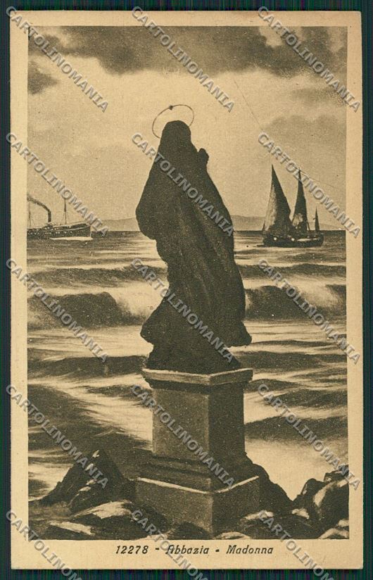 Croazia Abbazia Madonna del Mare cartolina ZC0980 – fronte