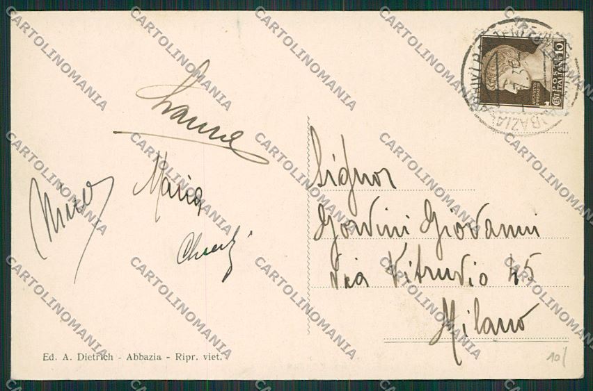 Croazia Abbazia cartolina ZC0992 – retro
