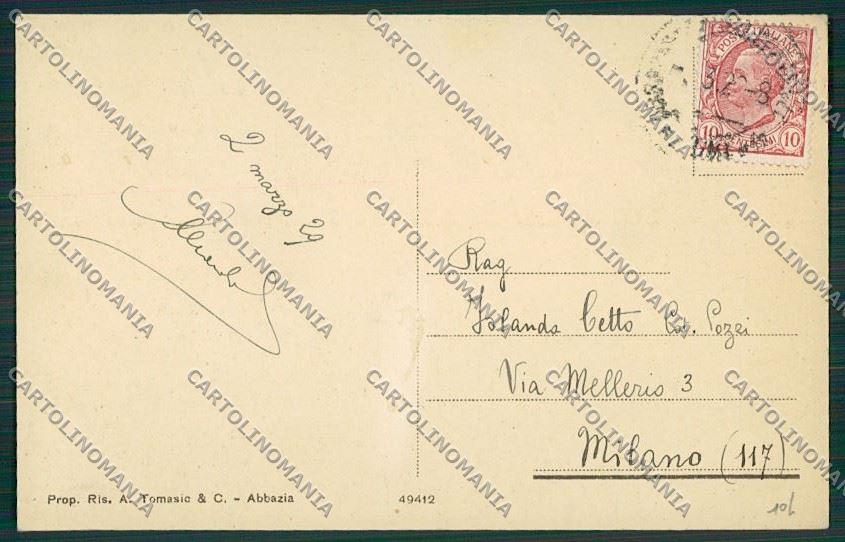 Croazia Abbazia cartolina ZC0994 – retro