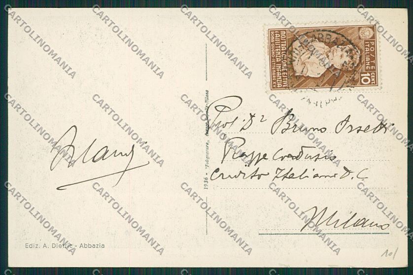 Croazia Abbazia cartolina ZC0998 – retro