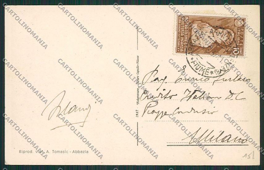 Croazia Abbazia cartolina ZC1084 – retro