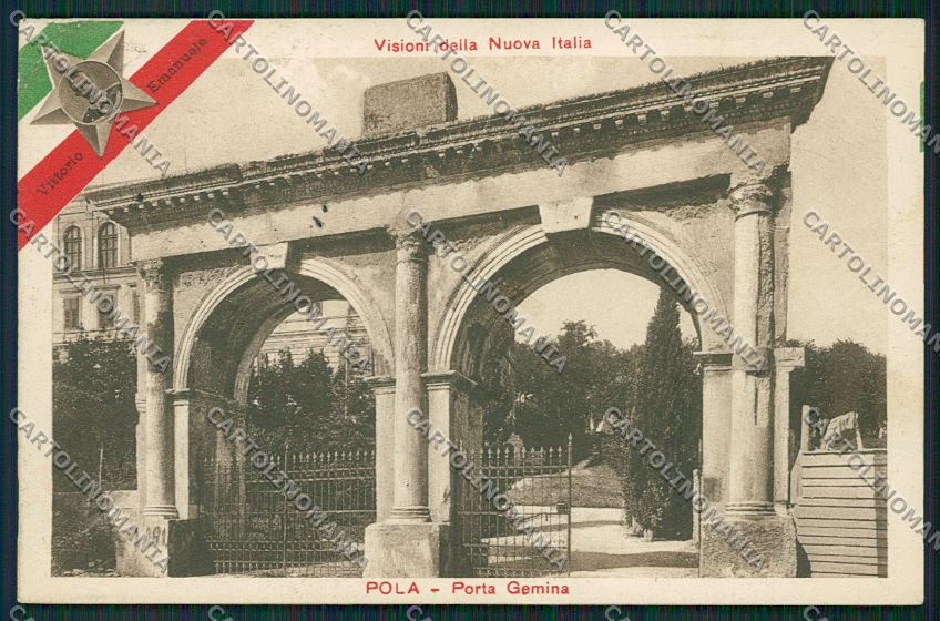 Croazia Pola Porta Gemina cartolina ZC1128 – fronte