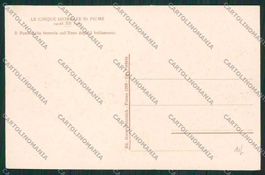Croazia Fiume Cinque Giornate di Fiume cartolina ZC1164 – retro