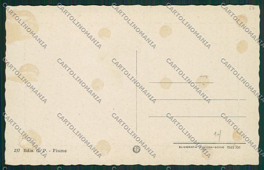 Croazia Fiume Palazzo del Governo COLLA cartolina ZC1168 – retro